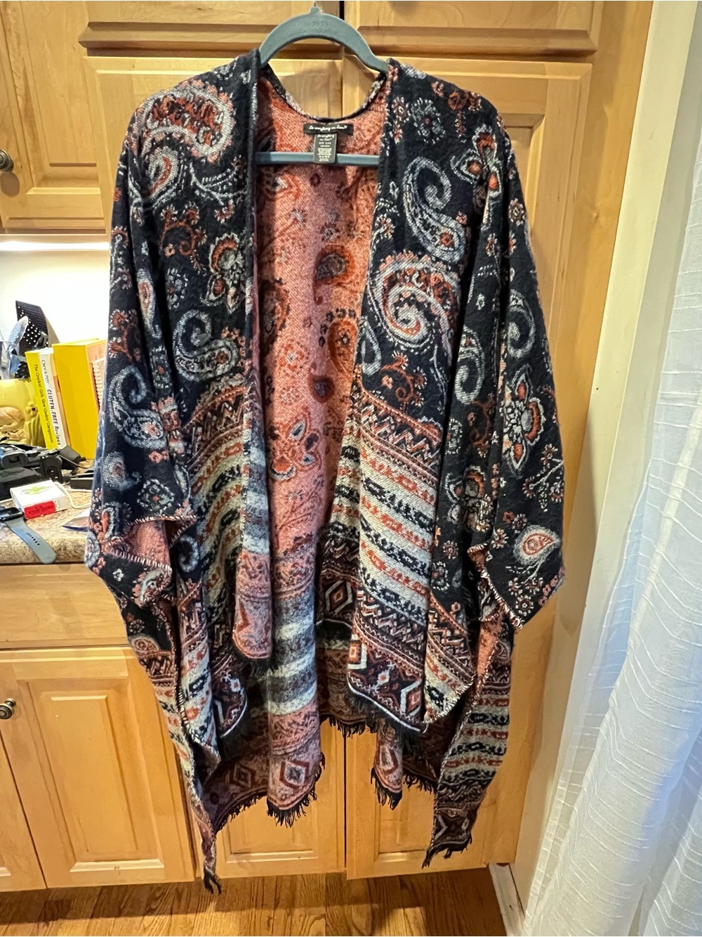 Anthropologie Do Everything in Love Paisley Kimono Sweater Wrap